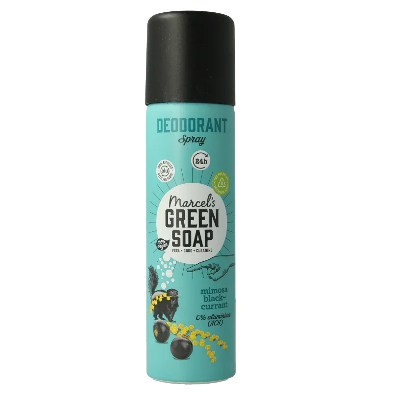 Marcel's Green Soap Deospray mimosa black currant 150 Milliliter