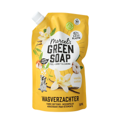 Marcel's Green Soap Wasverzachter vanille & katoen navulling 750 Milliliter