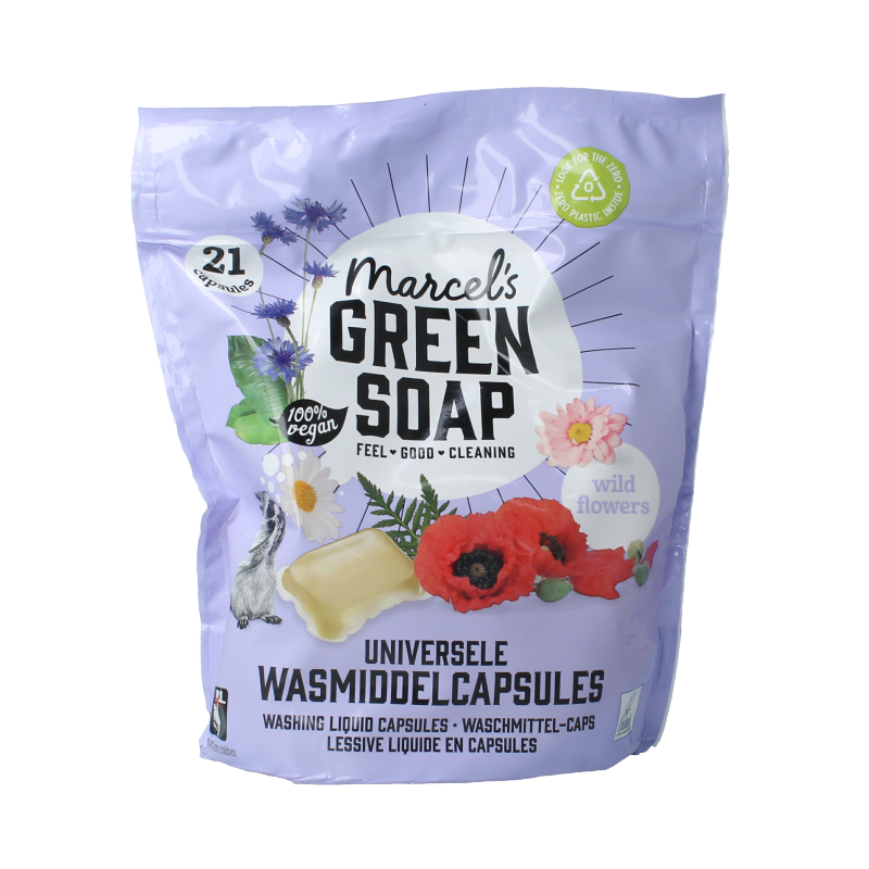 Marcel's Green Soap Wascapsules wilde bloemen 21 Capsules