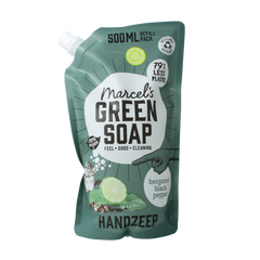 Marcel's Green Soap Handzeep bergamot & black pepper navul 500.00 Milliliter