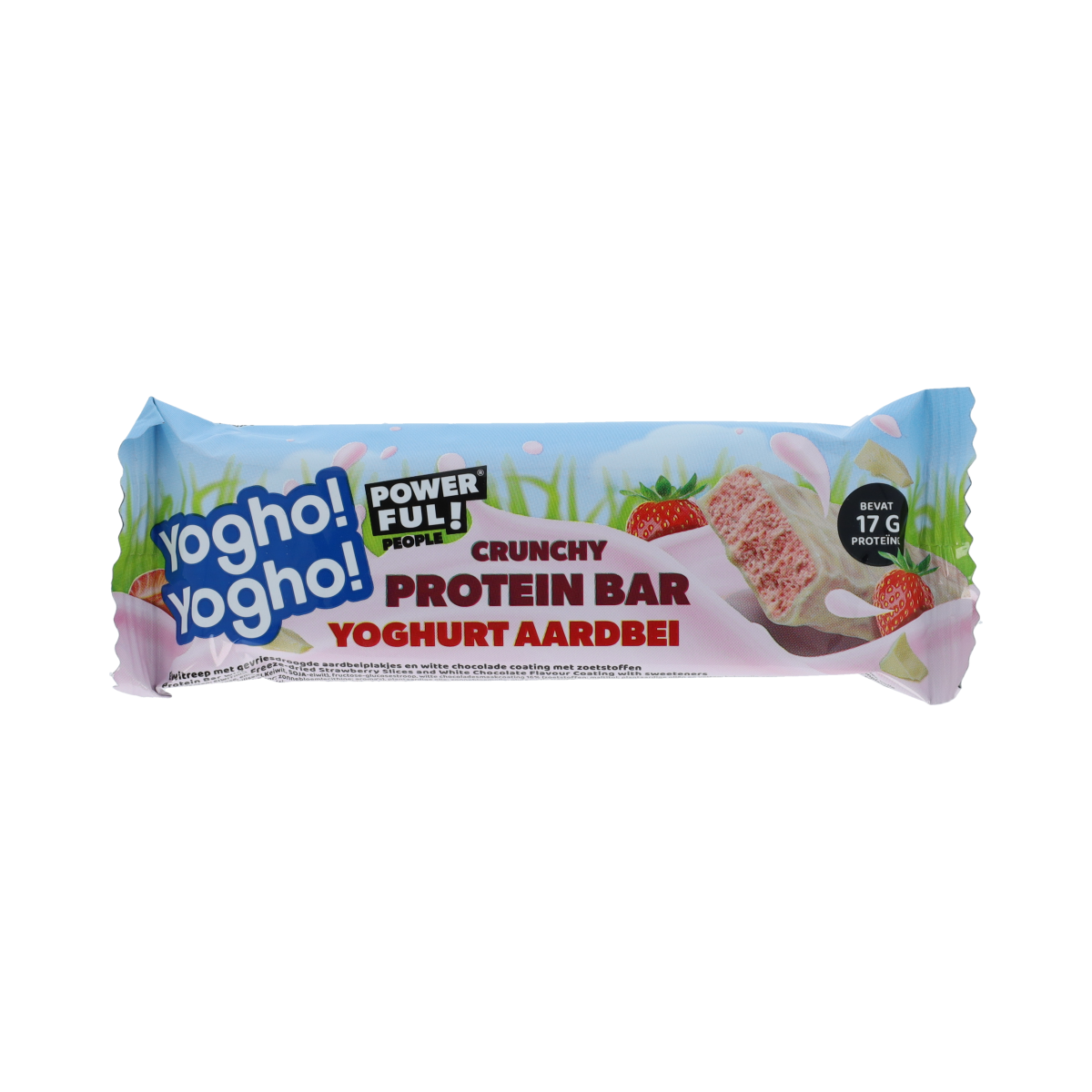 Powerful People  Crunchy Proteine Bar Yoghurt Aardbei 1.00 Gram