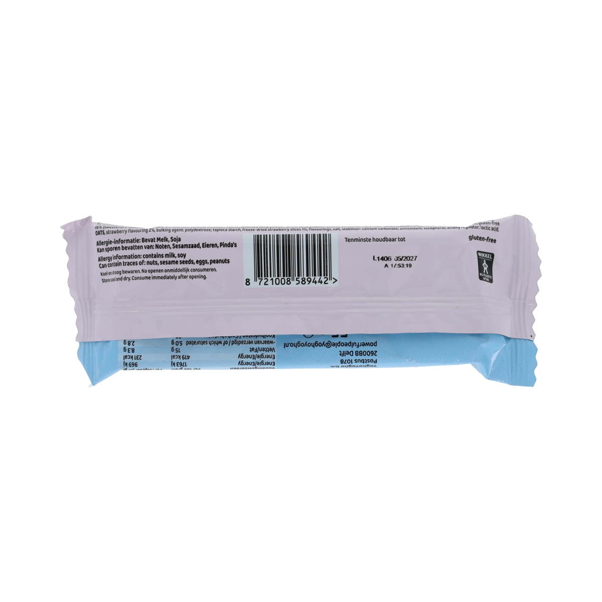 Powerful People  Crunchy Proteine Bar Yoghurt Aardbei 1.00 Gram