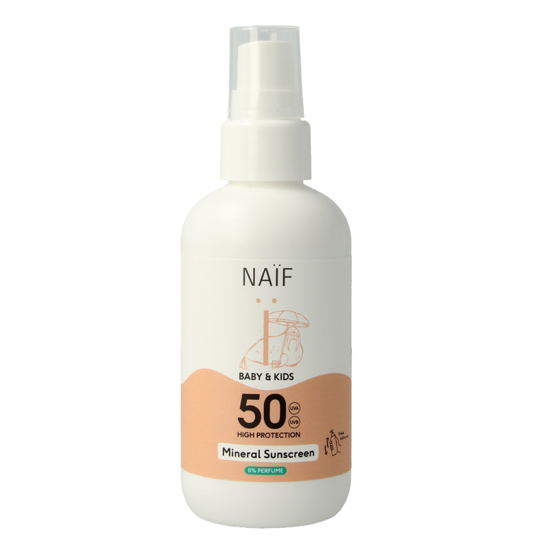 Naif Zon baby & kids spray parfumvrij SPF50 100 Milliliter