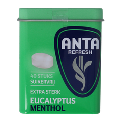 Anta Refresh eucalyptus menthol extra sterk suikervrij 72 Gram