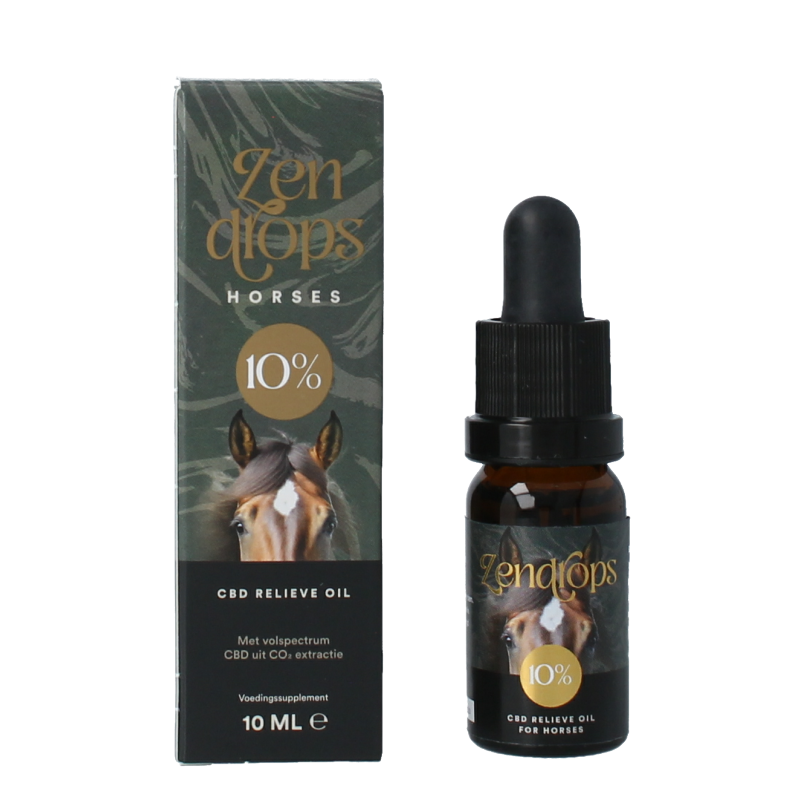 Zendrops CBD olie paarden 10% hennepzaadolie 10 Milliliter