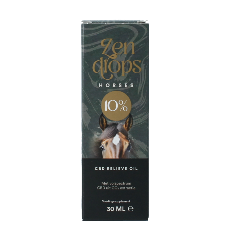 Zendrops CBD olie paarden 10% hennepzaadolie 30 Milliliter