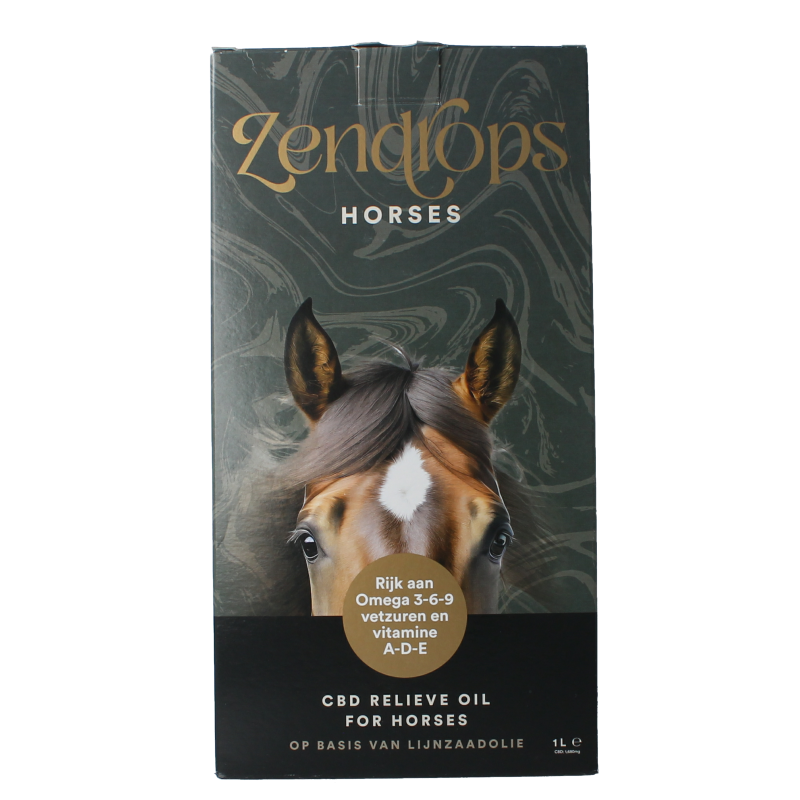 Zendrops CBD olie paarden Lijnzaadolie 1 Liter