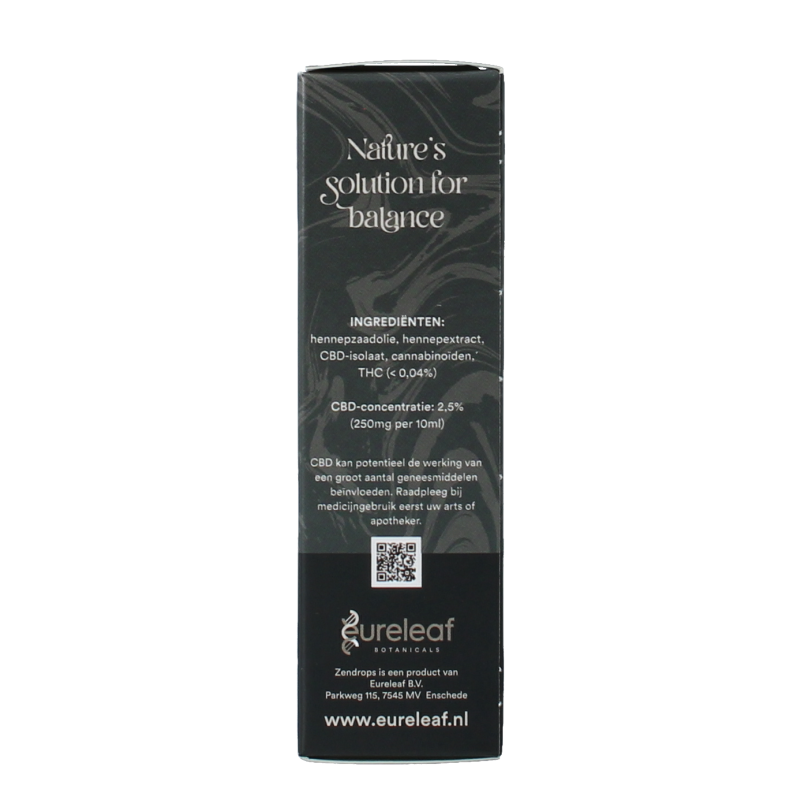 Zendrops CBD olie huisdieren 2.5% hond en kat 10 Milliliter