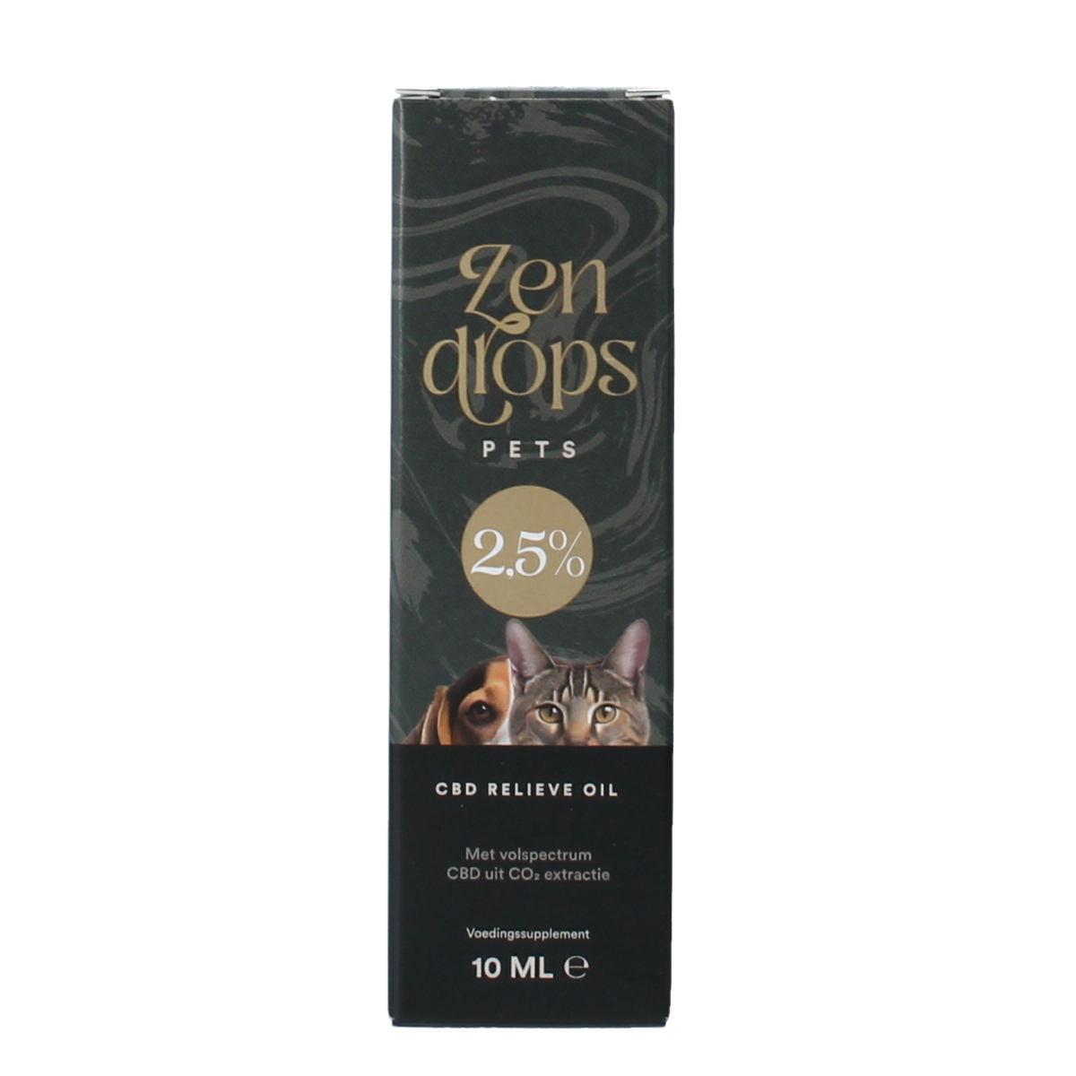 Zendrops CBD olie huisdieren 2.5% hond en kat 10.00 Milliliter