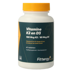 Fittergy K2 (100mcg) en D3 (50mcg) 60 Tabletten
