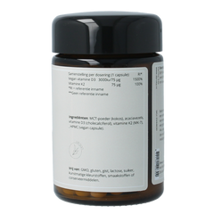 Darvita D3 & K2 3000 IU MCT-poeder (kokos) 60.00 Vegetarische capsules