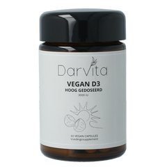 Darvita D3 3000 IU MCT-poeder (kokos) 60.00 Vegetarische capsules
