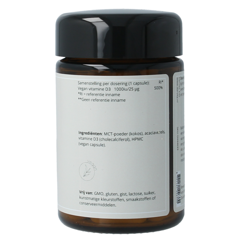 Darvita D3 1000 IU MCT-poeder (kokos) 60 Vegetarische capsules