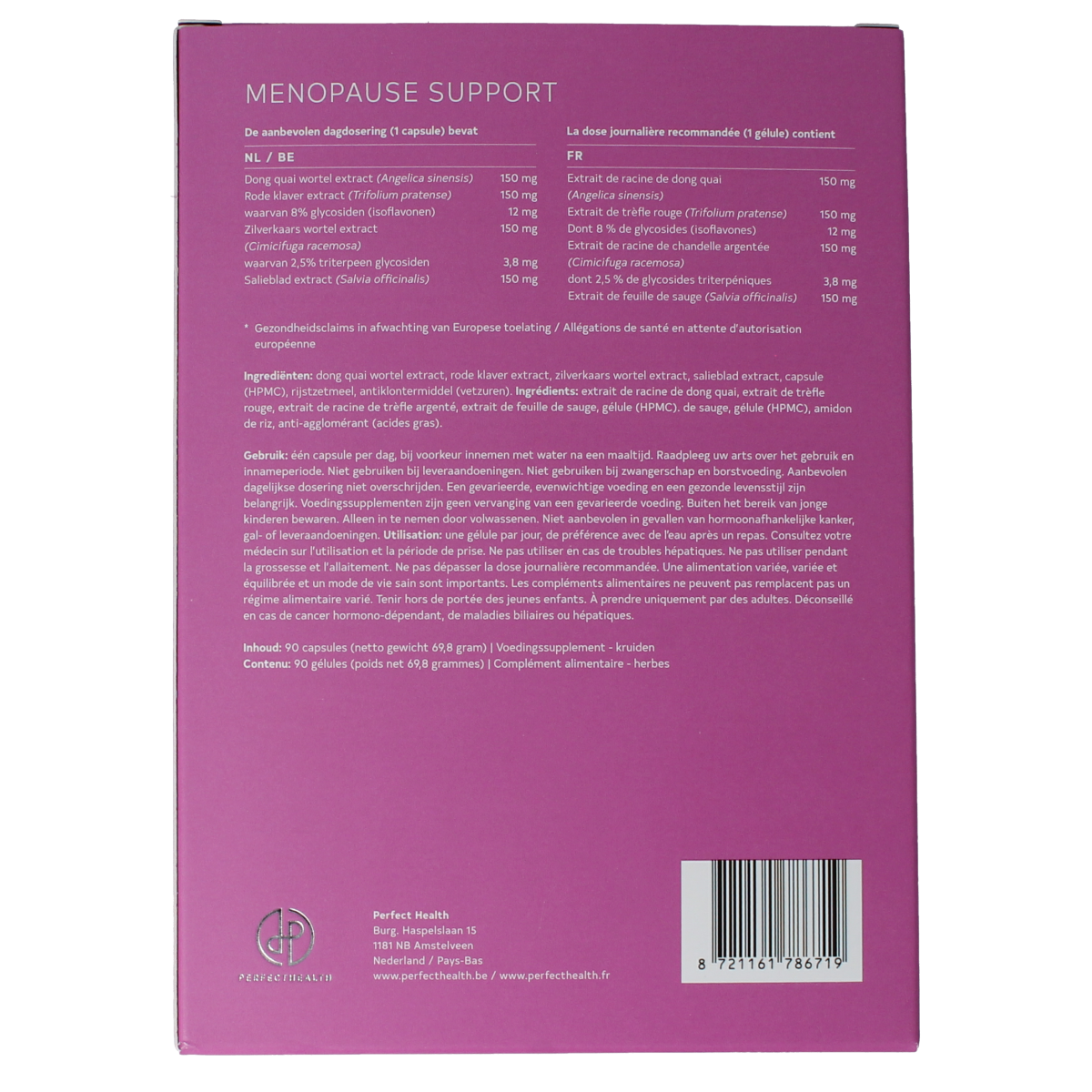 Perfect Health Menopause support 90.00 Capsules