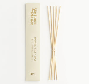 We Love The Planet natürliche Rattanstäbchen für 250ml Diffuser 5 Stück