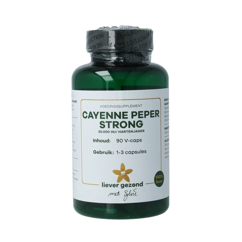Liever Gezond Cayenne peper strong hartenjager 90 Vegetarische capsules