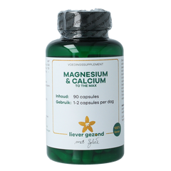 Liever Gezond Magne cal max magnesium en calcium to the max 90 Vegetarische capsules