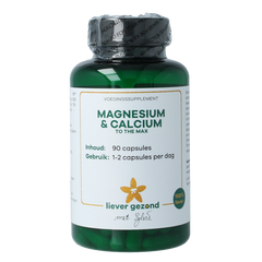 Liever Gezond Magne cal max magnesium en calcium to the max 90.00 Vegetarische capsules