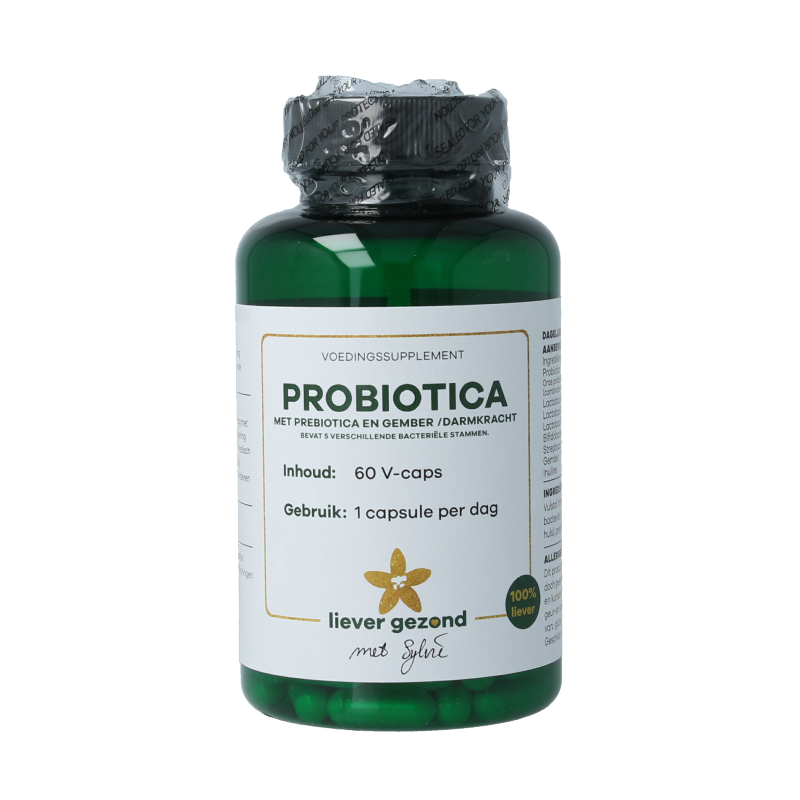 Liever Gezond Probiotica met prebiotica gember 60 Vegetarische capsules