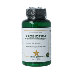 Liever Gezond Probiotica met prebiotica gember 60 Vegetarische capsules