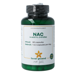 Liever Gezond NAC n-acetyl cysteine 600mg 60 Vegetarische capsules