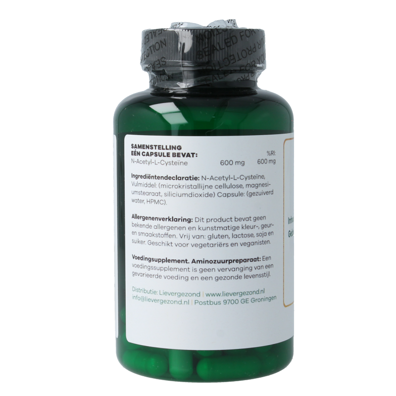Liever Gezond NAC n-acetyl cysteine 600mg 60 Vegetarische capsules