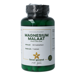 Liever Gezond Magnesium malaat appelzuur 60.00 Tabletten