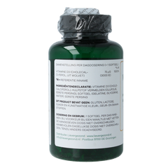 Liever Gezond Vitamine D3 75 mcg jaarrond levenslicht 365.00 Softgels