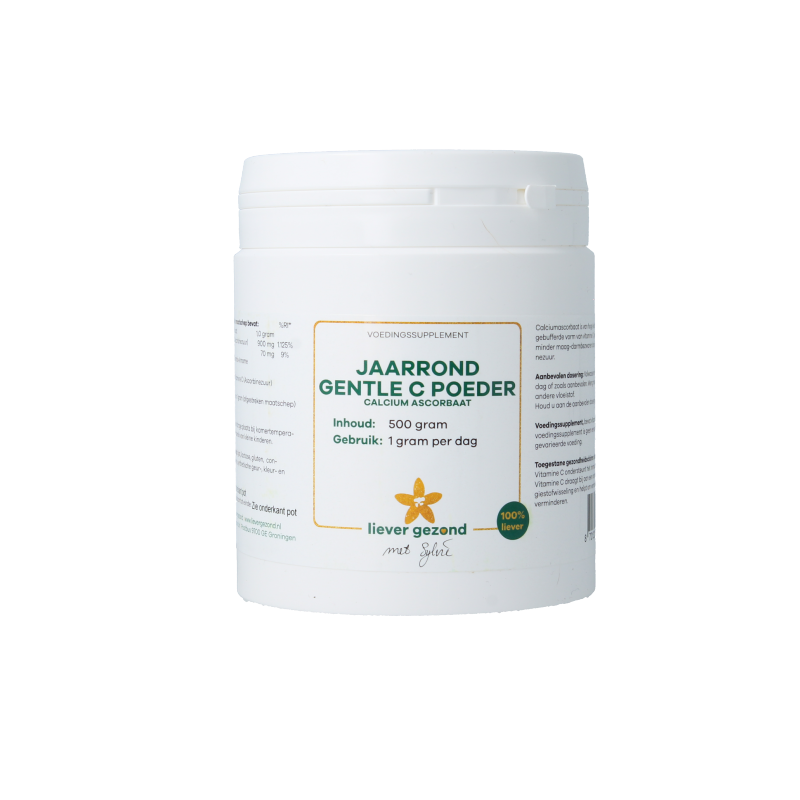 Liever Gezond Calcium ascorbaat jaarrond 500 Gram