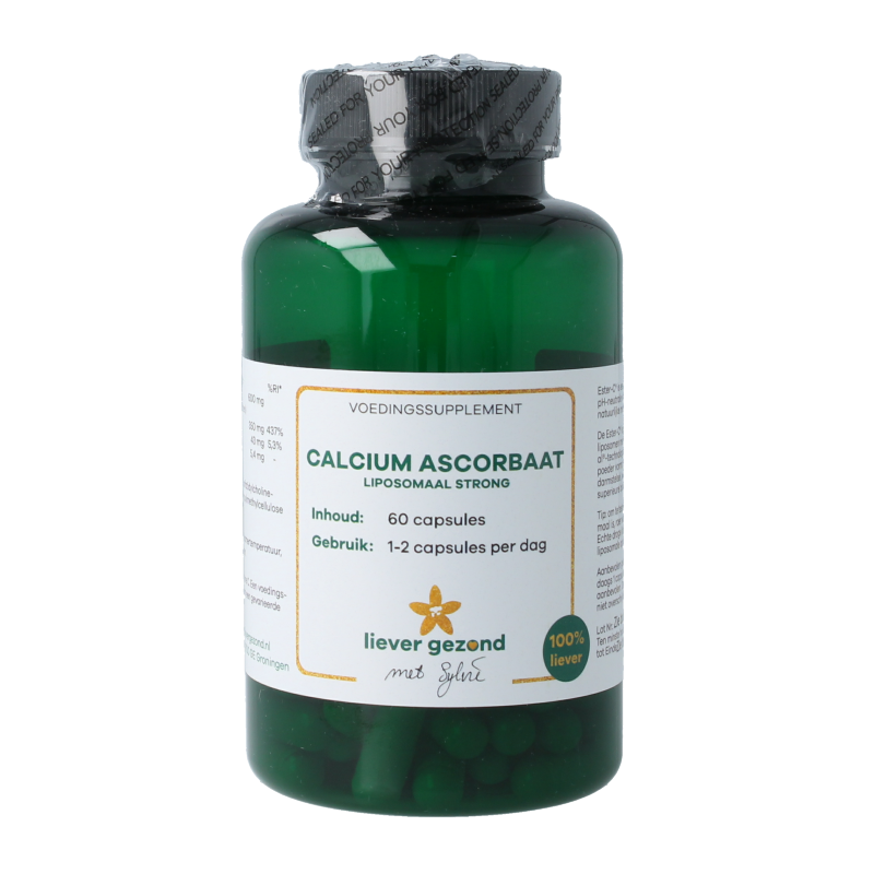 Liever Gezond Calcium ascorbaat liposomaal strong 60 Vegetarische capsules
