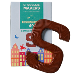 Chocolatemakers Sintletter 40% melk met sinterklaaskruiden bio 100.00 Gram