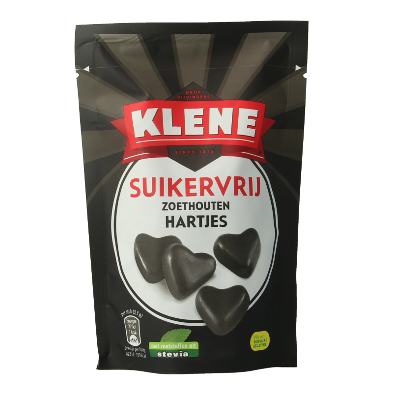 Klene Zoethouten hartjes suikervrij 110 Gram