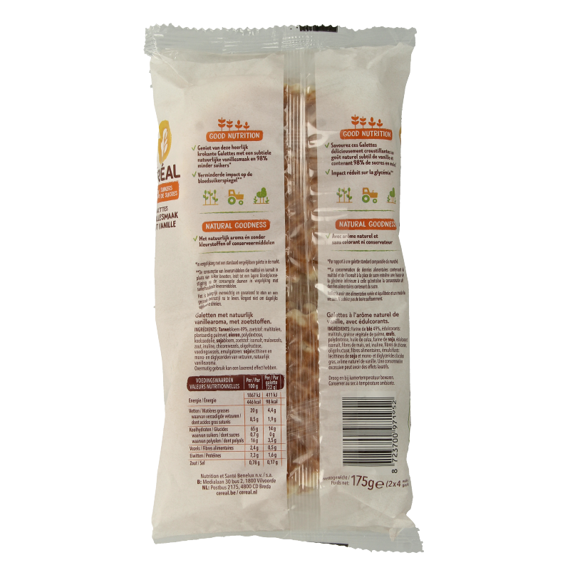 Cereal Galetten suikervrij 175 Gram