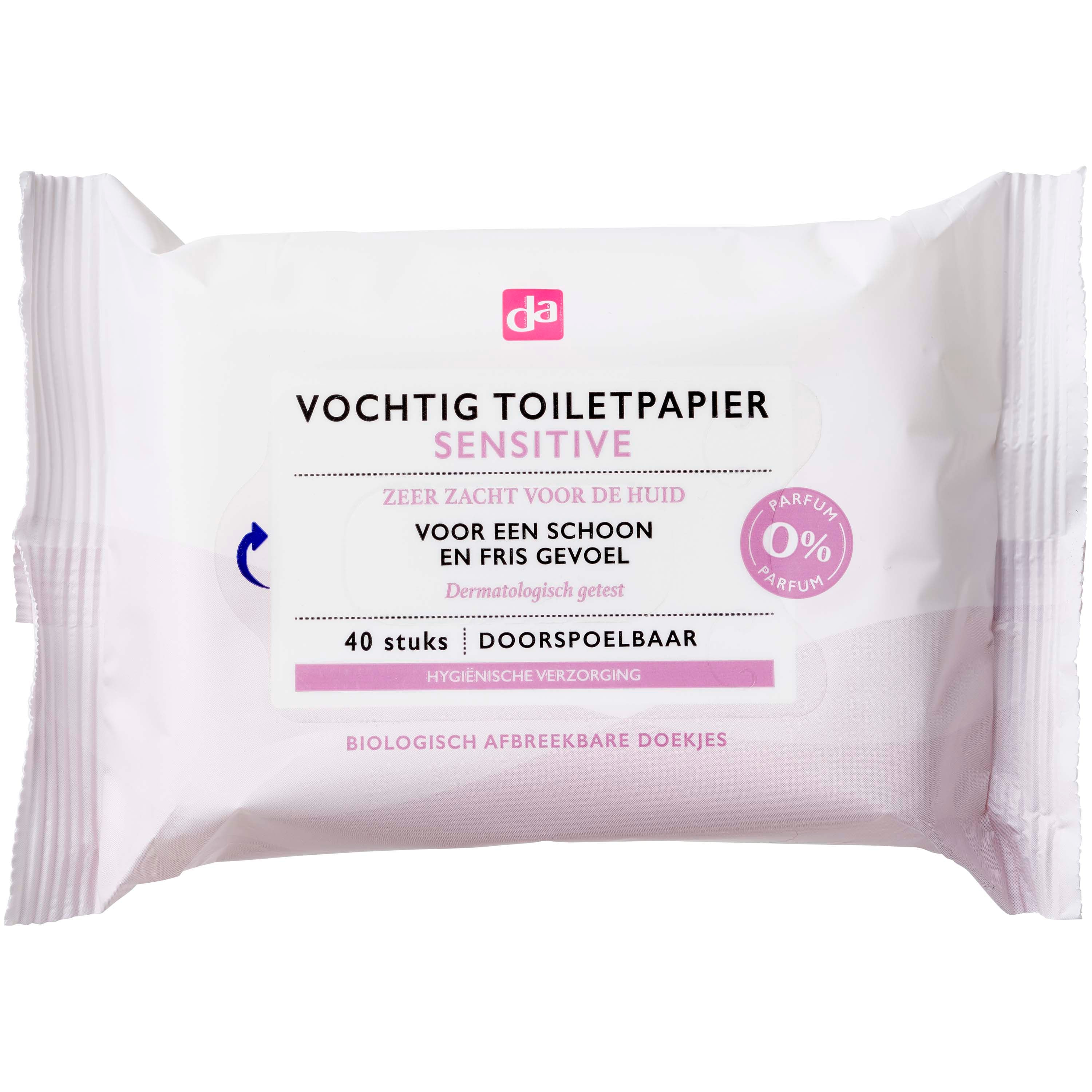 DA Op=Op Vochtig toiletpapier sensitive 40.00 Stuks