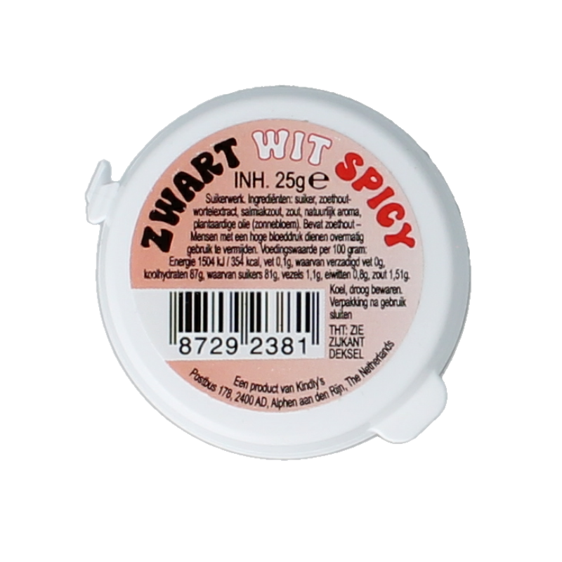 Kindly's Zwart wit spicy 25 Gram
