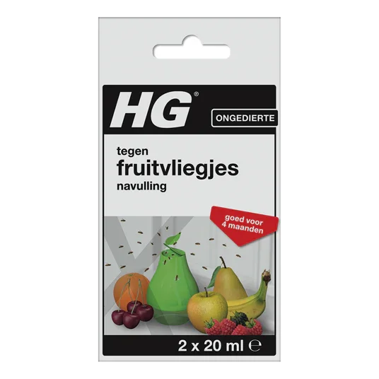HG X fruitvliegjesval navul 20ml 2 Stuks