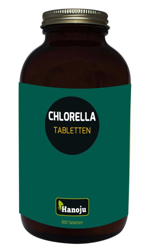 Hanoju Chlorella tabletten flacon glas 800.00 Tabletten