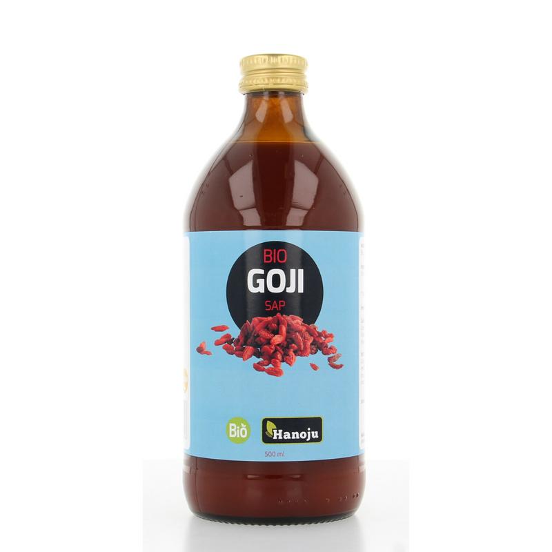 Hanoju Goji premium 100% sap glas fles bio 500.00 Milliliter