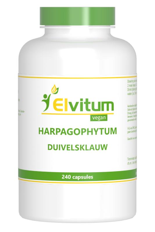 Elvitum  Duivelsklauw harpagophytum 240 Vegetarische capsules
