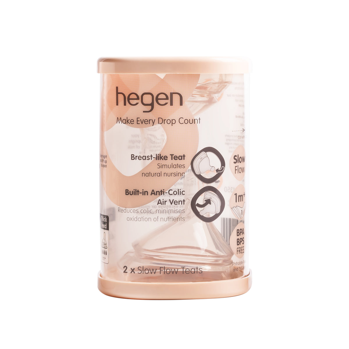 Hegen Flessenspeen slow flow 2.00 Stuks