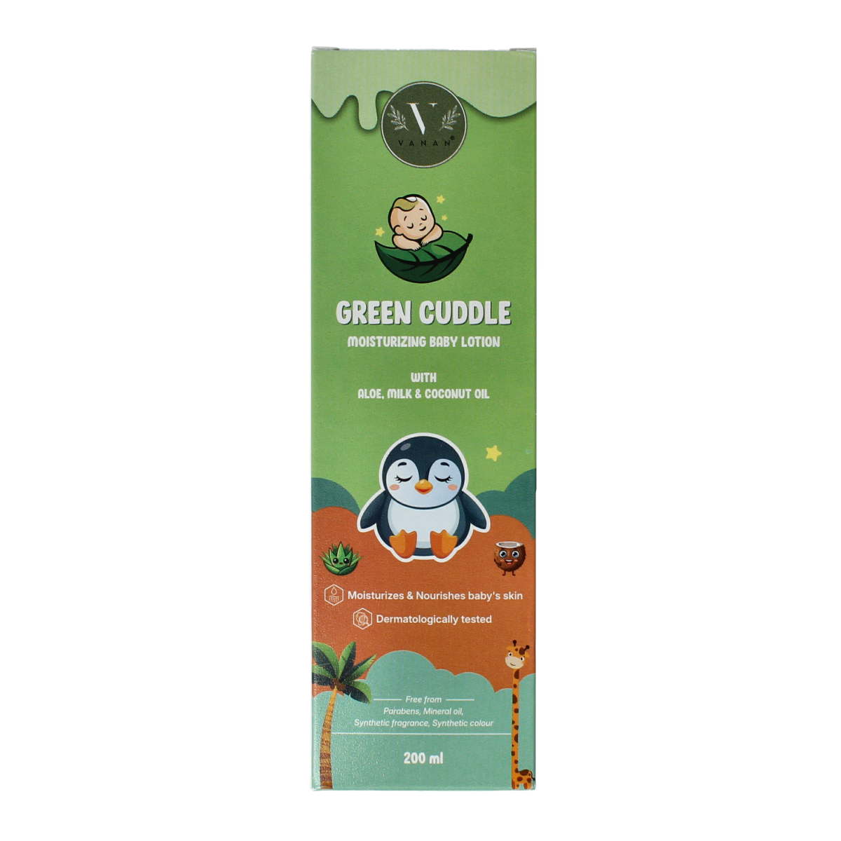 Vanan Green cuddle baby lotion moisturizing 200.00 Milliliter