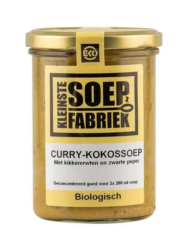 Kleinstesoepfabriek Curry Kokossoep bio 400 Milliliter