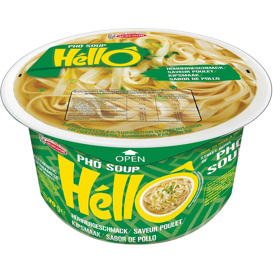Hello Pho Instant pho soep kipsmaak glutenvrij 70 Gram