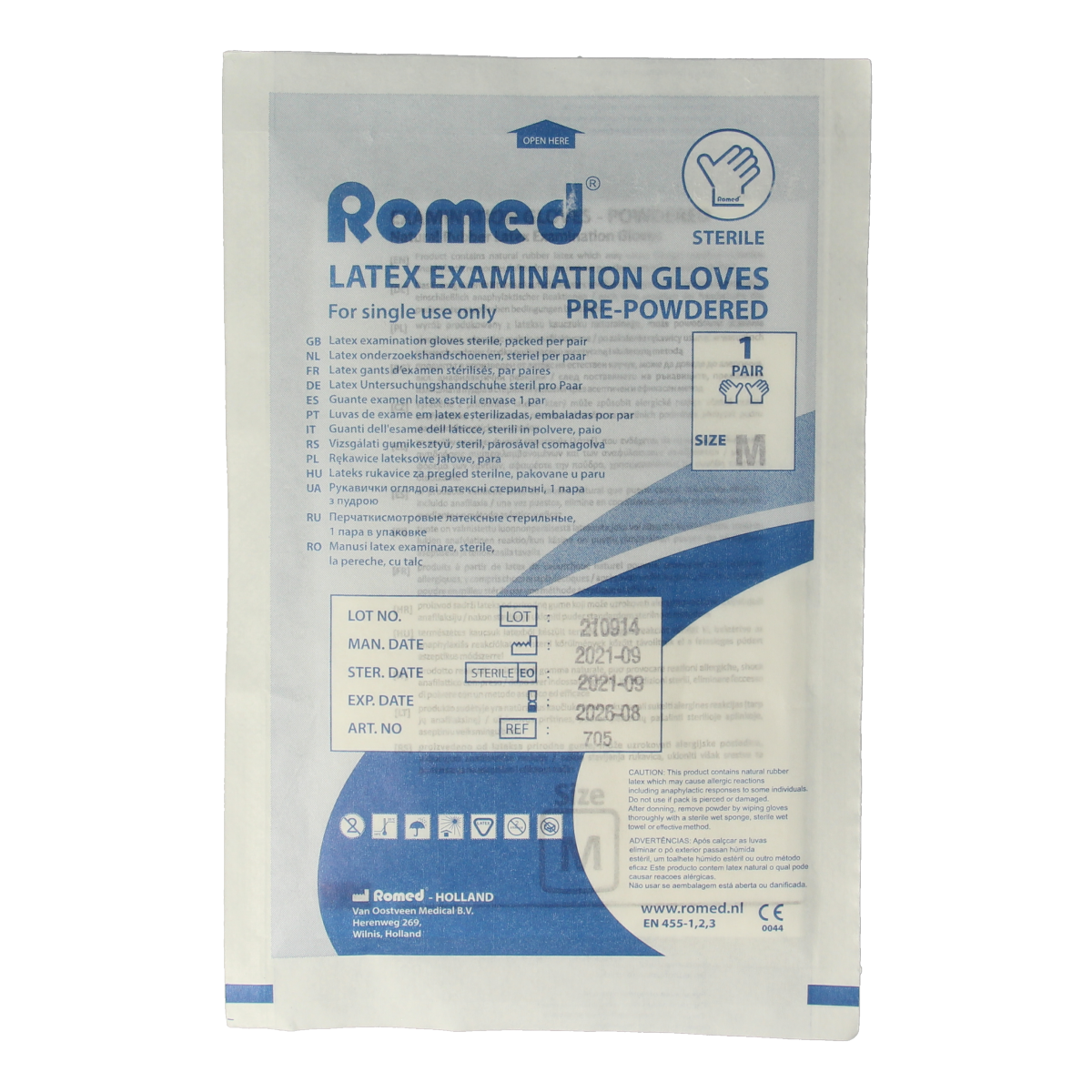 Romed Latex handschoen steriel maat 6 1 Paar