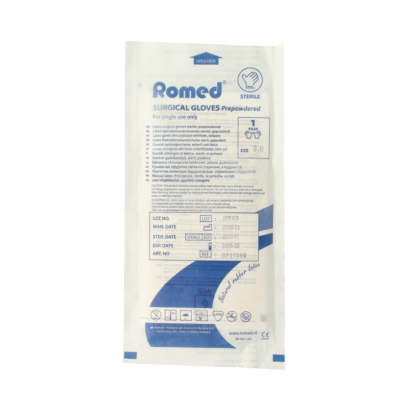 Romed Operatiehandschoen steriel gepoederd 9 1 Paar