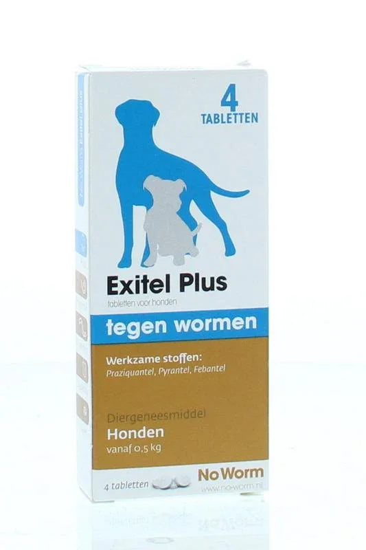 Exitel No worm hond medium 4 Tabletten