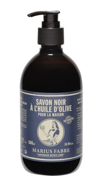 Marius Fabre Savon noir zwarte zeep met pomp 500 Milliliter