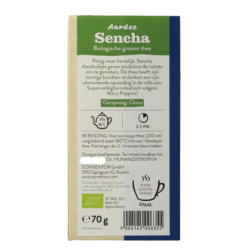 Sonnentor Aardse sencha groene thee bio 70 Gram