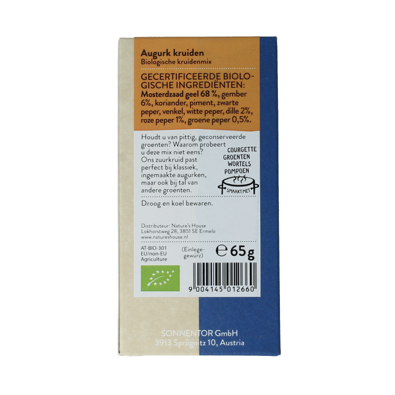 Sonnentor Augurk kruiden bio 65 Gram