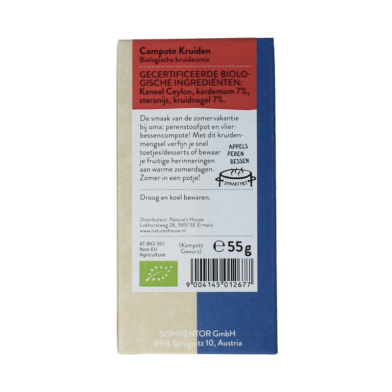 Sonnentor Compote kruiden bio 55 Gram